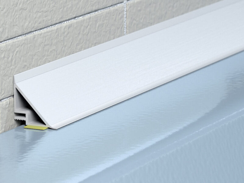 A11b BATH PROFILE ON THE TILES WITH ADHESIVE TAPE- STRAIGHT